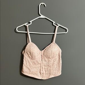 Moa Moa Pink Lace Tank Top